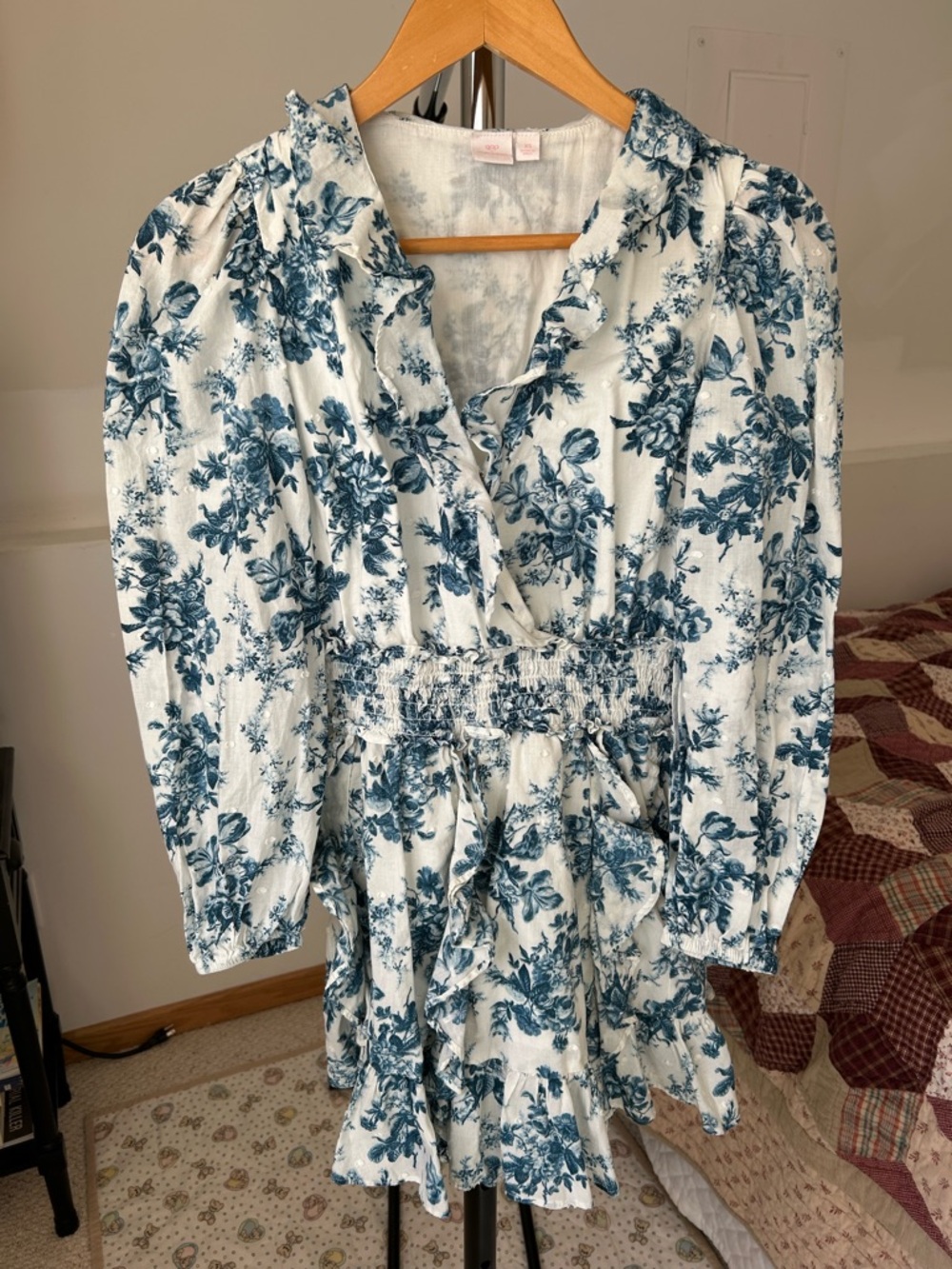 Love Shack Fancy Gap Floral Ruffle Mini Dress XS